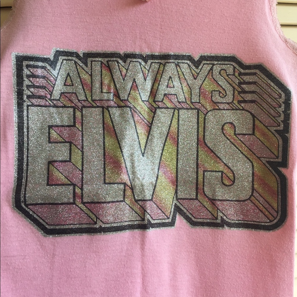 SOLD Authentic 1980's Vintage Glitter Elvis Tank - Picture 5 of 5